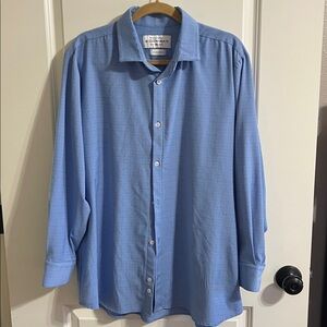 Mizzen+Main Light Blue Plaid Shirt XX-LARGE used condition has snags and pilling